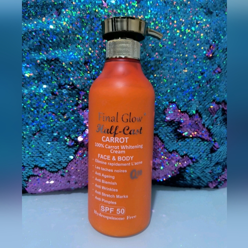 Final Glow Half-C CARROT Glowing Face & Body lotion 500ml Spf50 💯 AUTHENTIC.